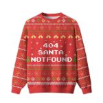 2025 404 Santa Not Found Ugly Christmas Sweater