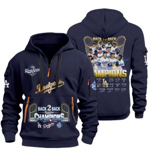 2025 Dodgers World Series Champions Signature Zip Hoodie2