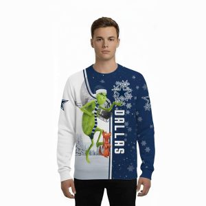 Cowboys Funny Grnch I Hate Morning People Ugly Christmas Sweater1