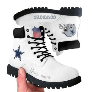 Personalized Cowboys Football Leather Boots3