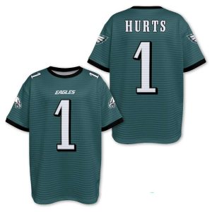 Eagles Jalen Hurts 1 Waffle T shirt