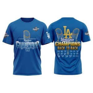 2025 LA Dodgers World Series Champions Back 2 Back Shirt