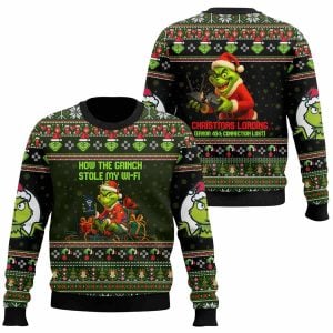 How The Grnch Stole My Wifi Ugly Christmas Sweater