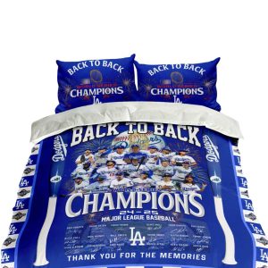Dodgers Back To Back World Series 2025 Champions Bedding Set 1 Dodgers Back To Back World Series 2025 Champions Bedding Set1