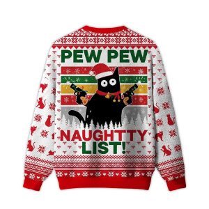 2025 Pew Pew Naughty List Ugly Christmas Sweater 1 Pew Pew Naughty List Ugly Christmas Sweater1