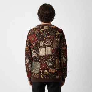 Cozy Autumn Reading Unisex Ugly Cardigan Sweaters1