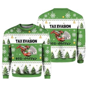 Tux Evasion Funny Christmas Ugly Sweater 1