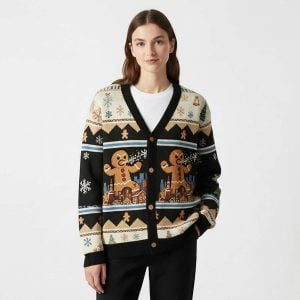 Gingerbread Monster Ugly Cardigan Sweatshirt