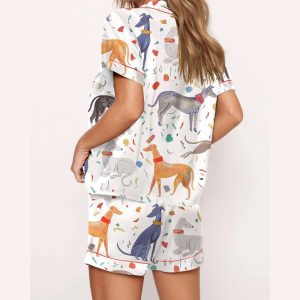 Sighthound Silky Satin Pajama Set1