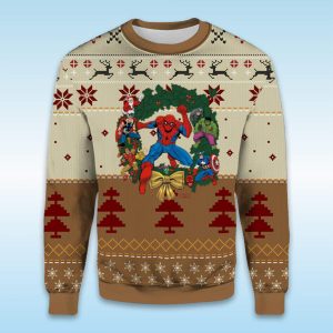 Superhero Spider Man Ugly Christmas Sweater 1 Superhero Spider Man Ugly Christmas Sweater1