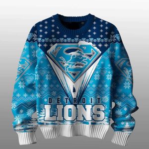 Lions Merry Super Christmas Ugly Sweater1