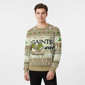 Saints Grnch Merry Kissmyass Ugly Sweater1