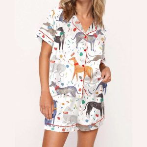 Sighthound Silky Satin Pajama Set