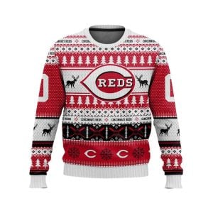 2025 Personalized Reds Ugly Christmas Sweater1