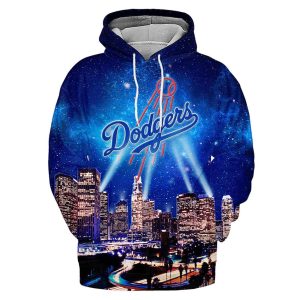 Dodgers 2025 World Series Back To Back LA Skyline Hoodie1