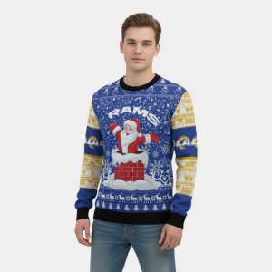 Rams Funny Santa Holiday Ugly Christmas Sweater1