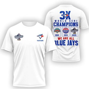 Blue Jays 3x World Series Champions 2025 T shirt1