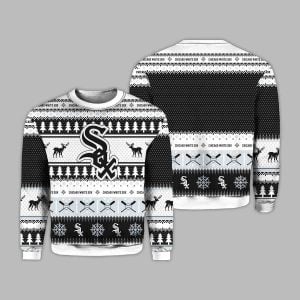 2025 Christmas White Sox Personalized Ugly Sweater 2