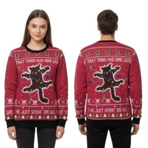 Funny Fried Pussycat National Lampoons Christmas Vacation Ugly Sweater