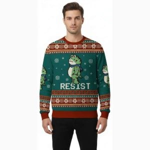 Resist Frog Ugly Christmas Sweater1