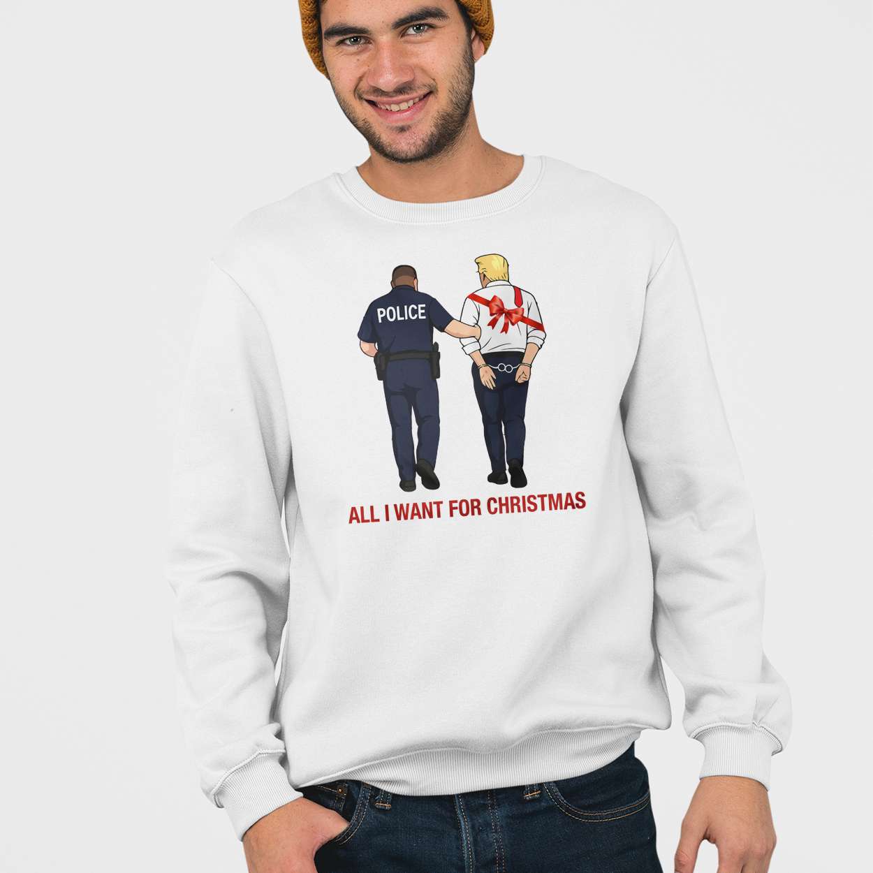 All I Want For Christmas Police Trump Jail Gift Sweatshirt 1 All I Want For Christmas Police Trump Jail Gift Sweatshirt