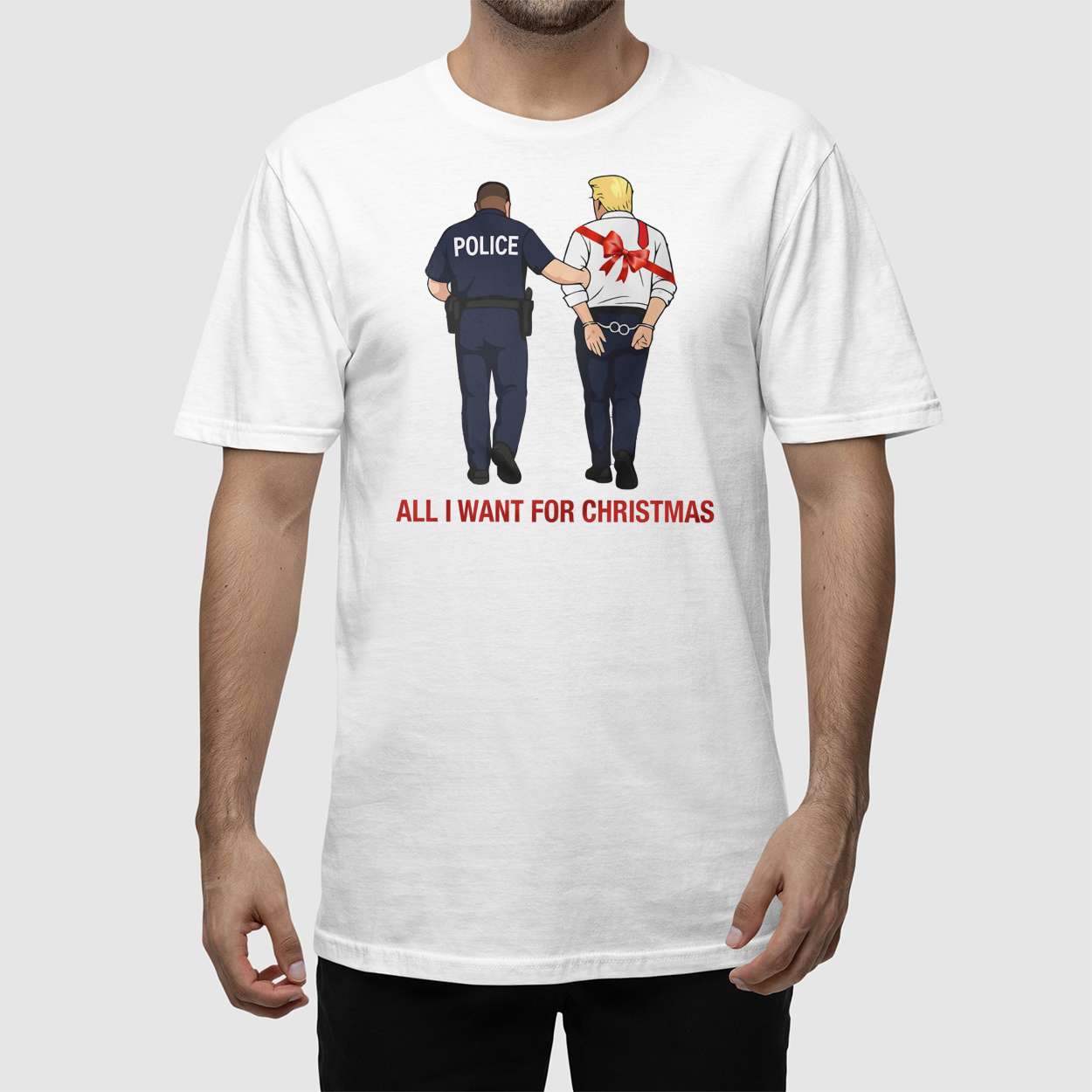 All I Want For Christmas Police Trump Jail Gift Sweatshirt All I Want For Christmas Police Trump Jail Gift Sweatshirt