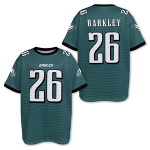 Eagles Saquon Barkle 26 Waffle T shirt