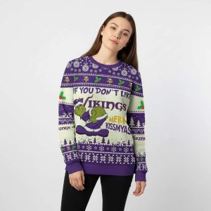 Vikings Grnch Merry Kissmyass Ugly Sweater1