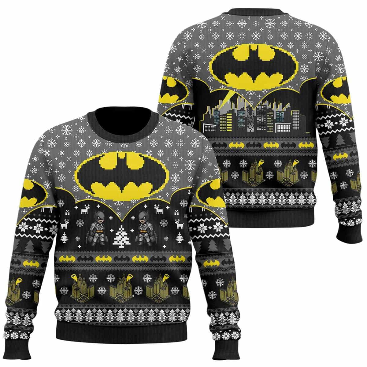 Batman Gotham City Ugly Christmas Sweater Batman Gotham City Ugly Christmas Sweater