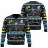 2025 Batman Robin Joker The Batmobile Lost A Wheel Christmas Ugly Sweater