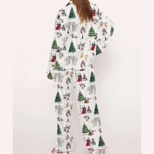 Watercolor Christmas Silky Satin Pajama Set 2 Watercolor Christmas Silky Satin Pajama Set2