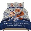 Beauty and The Beast I Fcking Love You Either Way Works Bedding Set