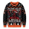 Bengals Deadpool The Other Jolly Guy In A Orange Suit Christmas Ugly Sweater