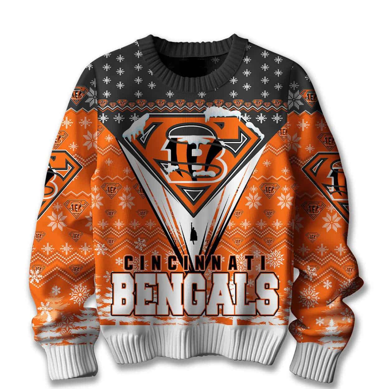 Bengals Merry Super Christmas Ugly Sweater Bengals Merry Super Christmas Ugly Sweater
