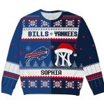 Bills x Yankees Customized Christmas Ugly Sweater