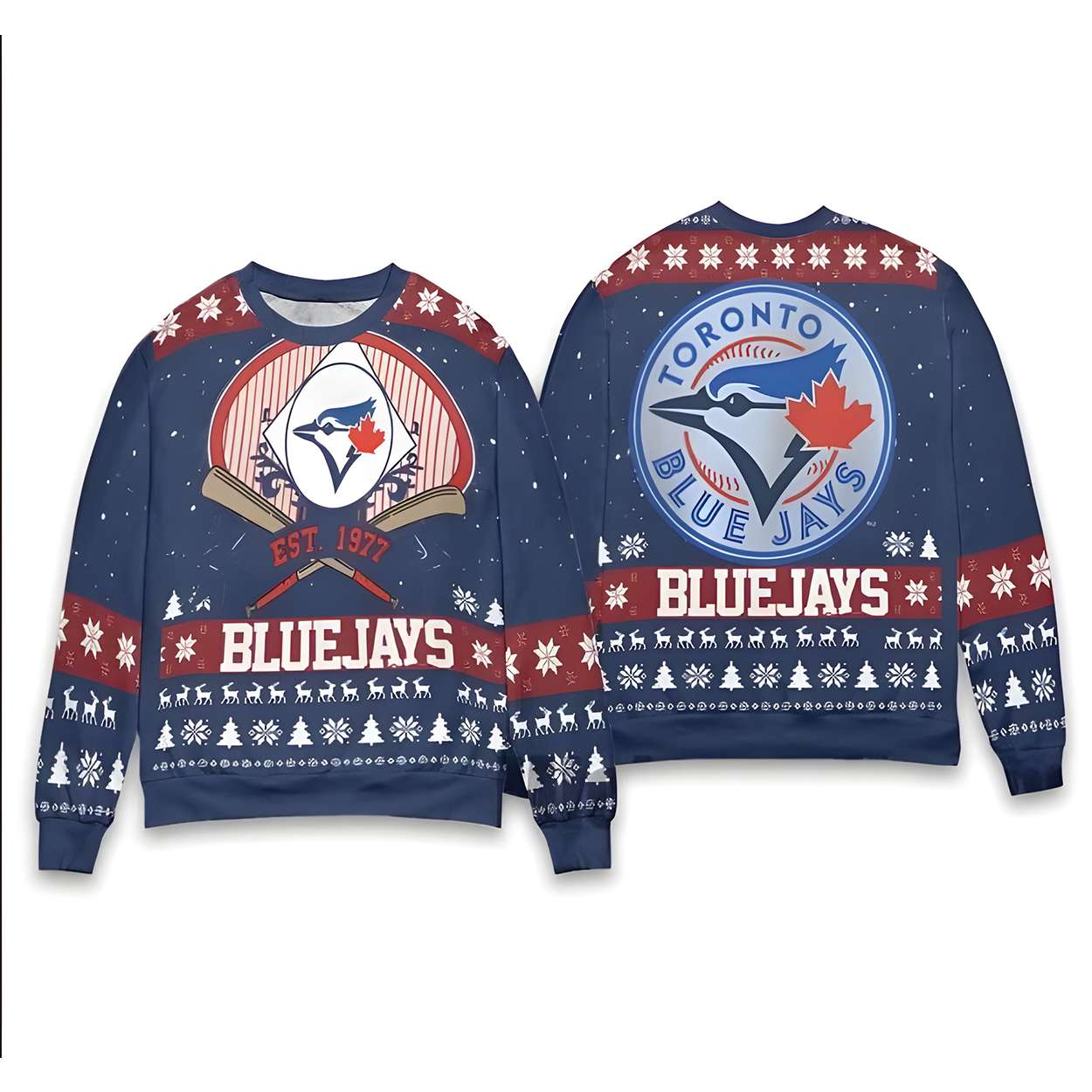 Blue Jay Est 1977 Christmas Ugly Sweater Blue Jay Est 1977 Christmas Ugly Sweater