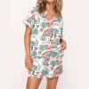 Boho Floral Manatee Silky Satin Pajama Set