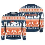 Broncos Reindeer Football Christmas Ugly Sweater