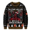 Browns Deadpool The Other Jolly Guy In A Brown Suit Christmas Ugly Sweater