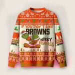 Browns Grnch Merry Kissmyass Ugly Sweater