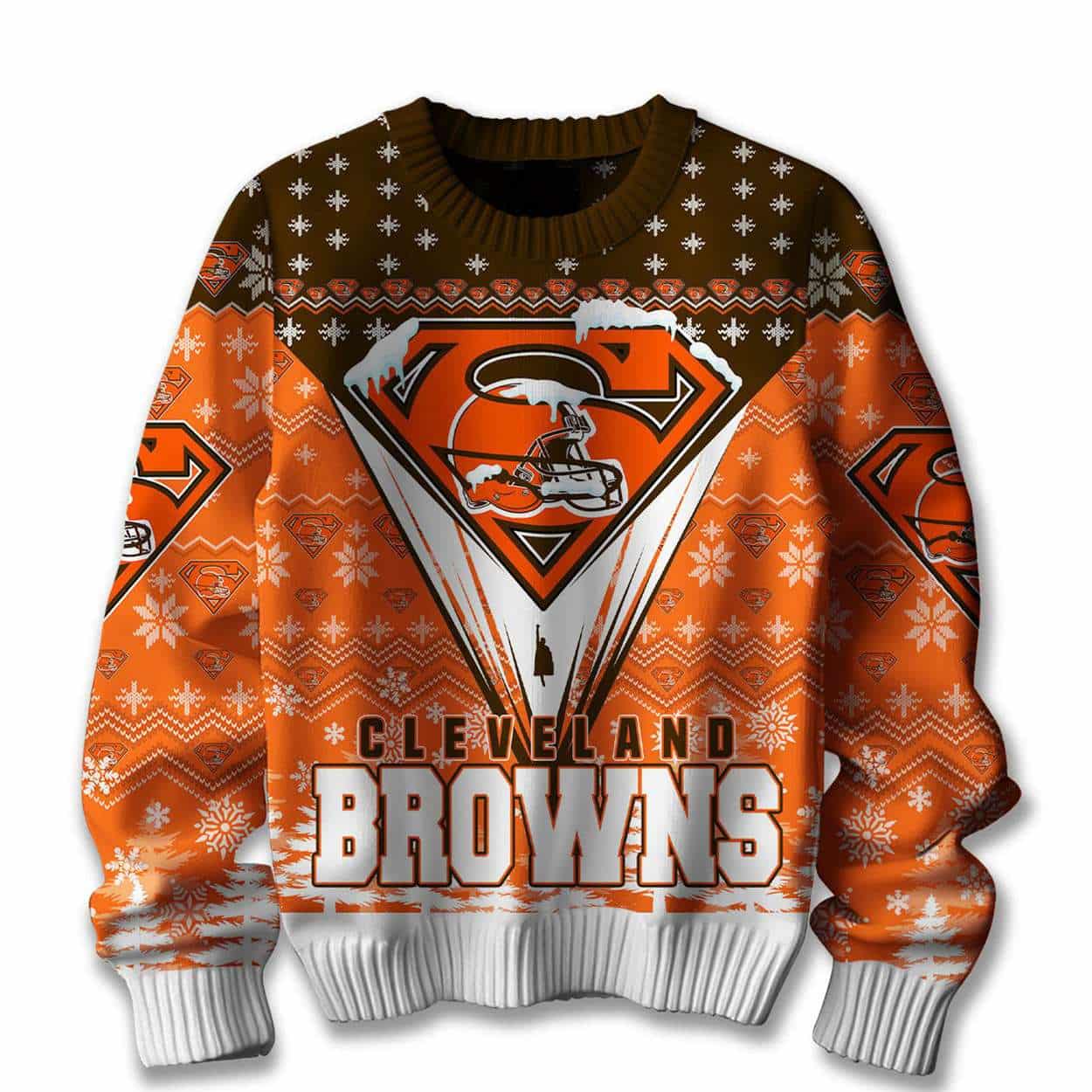 Browns Merry Super Christmas Ugly Sweater Browns Merry Super Christmas Ugly Sweater