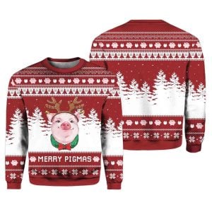 Pig Merry Pigmas Ugly Sweater 2025 Christmas