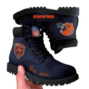 Personalized Bears Football Leather Boots1