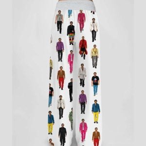 Pascal Celebrity Contrast Wide Leg Pants2