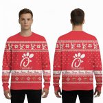 2025 Chick-Fil-A Restaurant Ugly Christmas Sweater