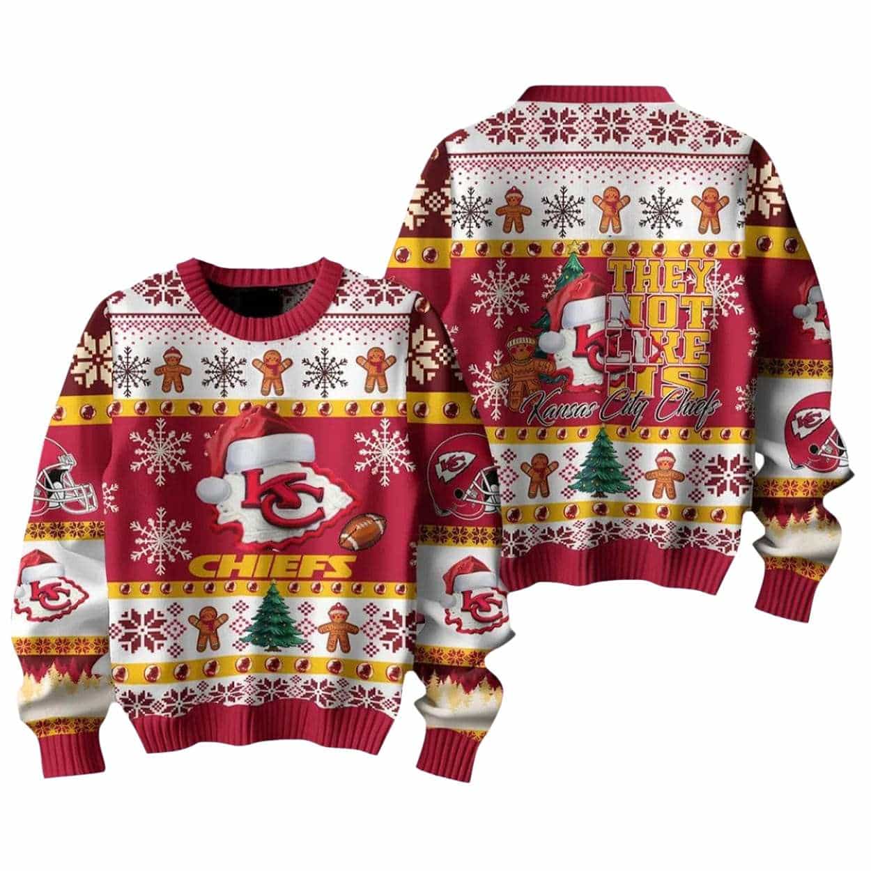 Chiefs They Not Like Us Christmas Ugly Sweater Chiefs They Not Like Us Christmas Ugly Sweater