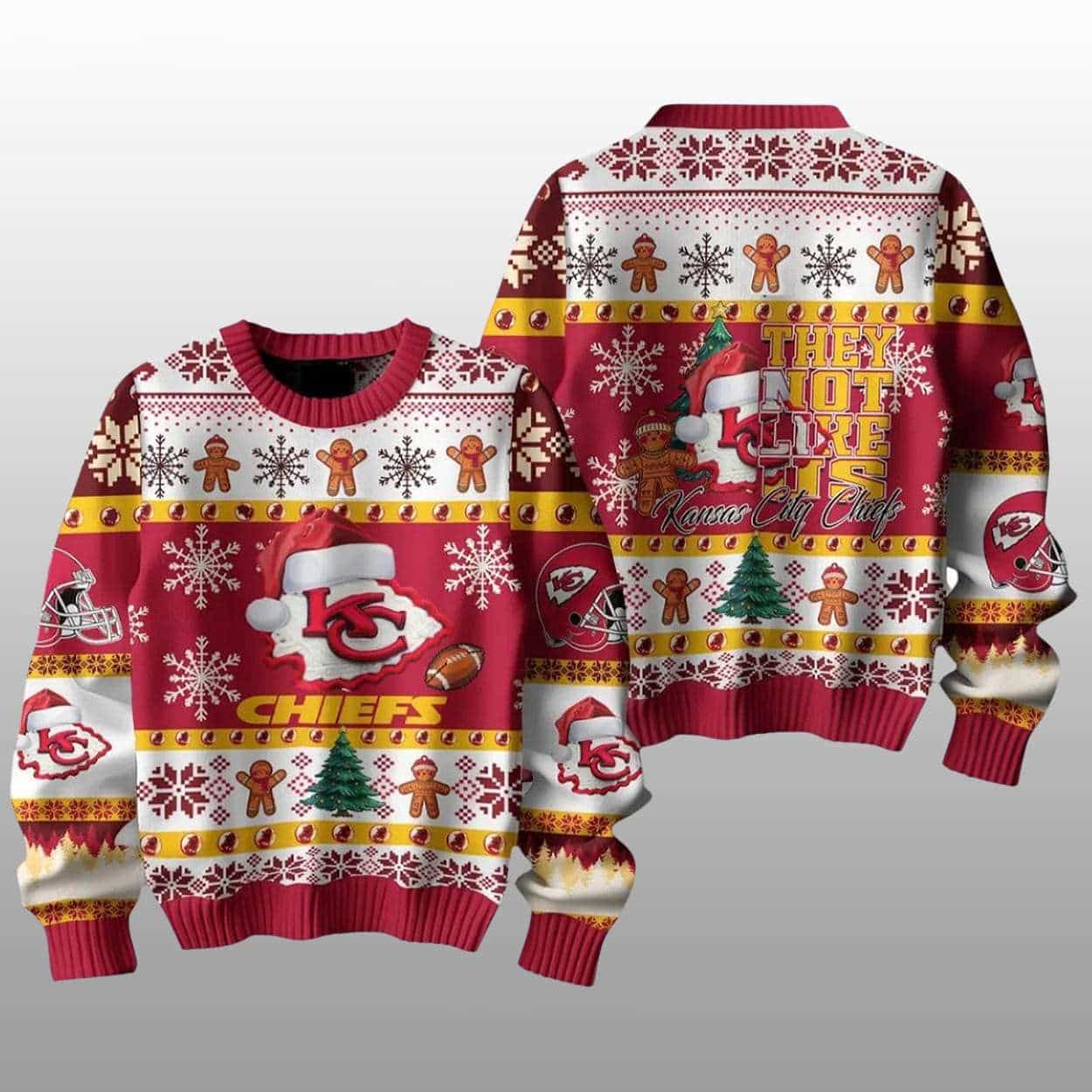 Chiefs They Not Like Us Christmas Ugly Sweater Chiefs They Not Like Us Christmas Ugly Sweater