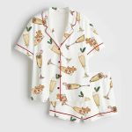Christmas Bubbly And Bright Gingerbread Cocktail Champagne Lover Pajama Set
