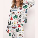 Christmas Love Actually Silky Satin Pajama Set