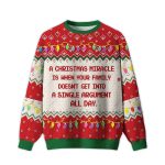 2025 Christmas Miracle Ugly Christmas Sweater